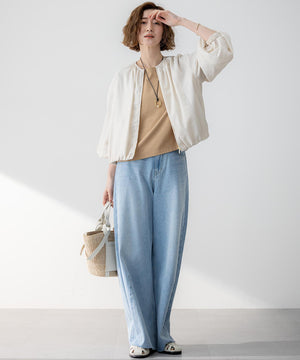 LIGHT DENIM バレルワイド パンツ