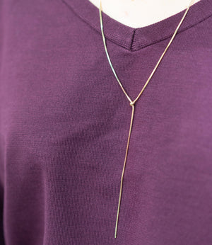 Yシェイプロングネックレス