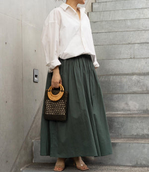 コットンキャンブリックギャザースカート