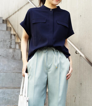 きれいめフラップサファリブラウス