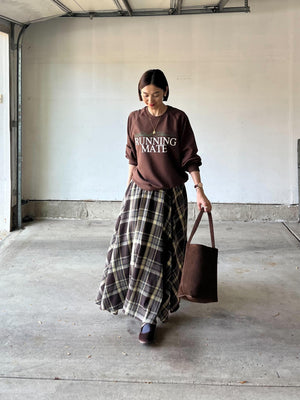 ブラウンロゴスウェット