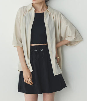 【接触冷感】バックタックオーバーシャツ