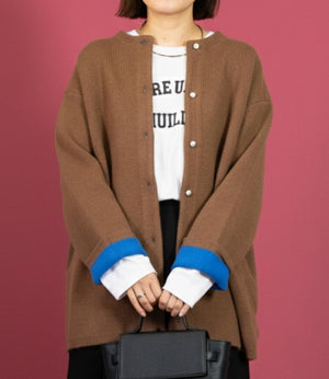 バイカラーミドルコーディガン