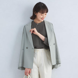 ピンタック 7分袖 ブラウス