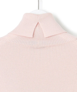 ウーステッドウール リブタートル ニット