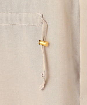 ライトシアーマットクロス ミリタリーディティール シャツ