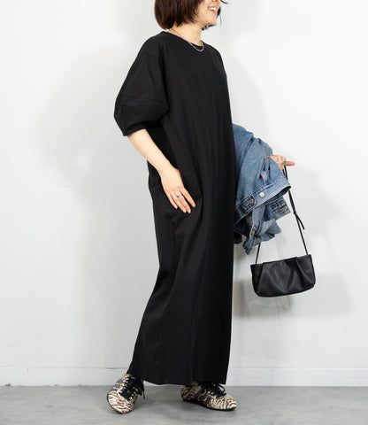 コクーンスリーブストレートワンピース