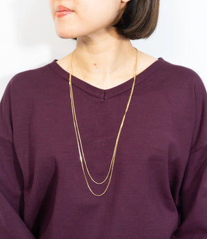 シャープダブルロングネックレス