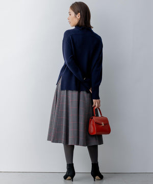 ウールカシミヤミックス ロールネック ニット