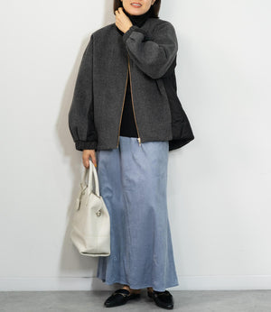 ストレッチスウェードAラインスカート