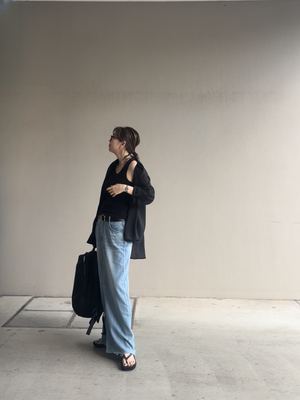 サマーロングデニムスカート