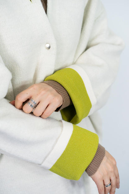 バイカラーミドルコーディガン