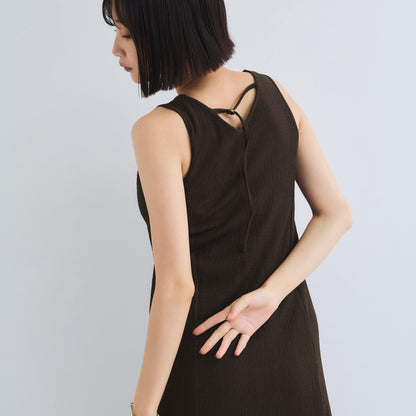 シャーリングジャージーワンピース≪洗濯機で洗える≫