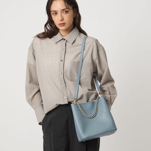 チェーンハンドル 2WAY スクエアバッグ ショルダーバッグ