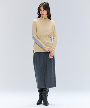 LA MONNAIE / バイカラーウールタートルニット