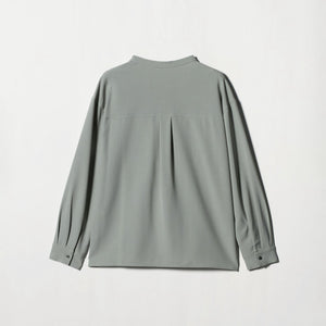 スキッパー ポケット ロングスリーブ シャツ マシンウォッシャブル