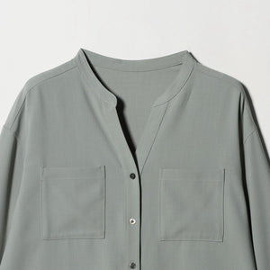 スキッパー ポケット ロングスリーブ シャツ マシンウォッシャブル