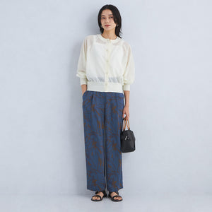 アート ボタニカル プリント パンツ