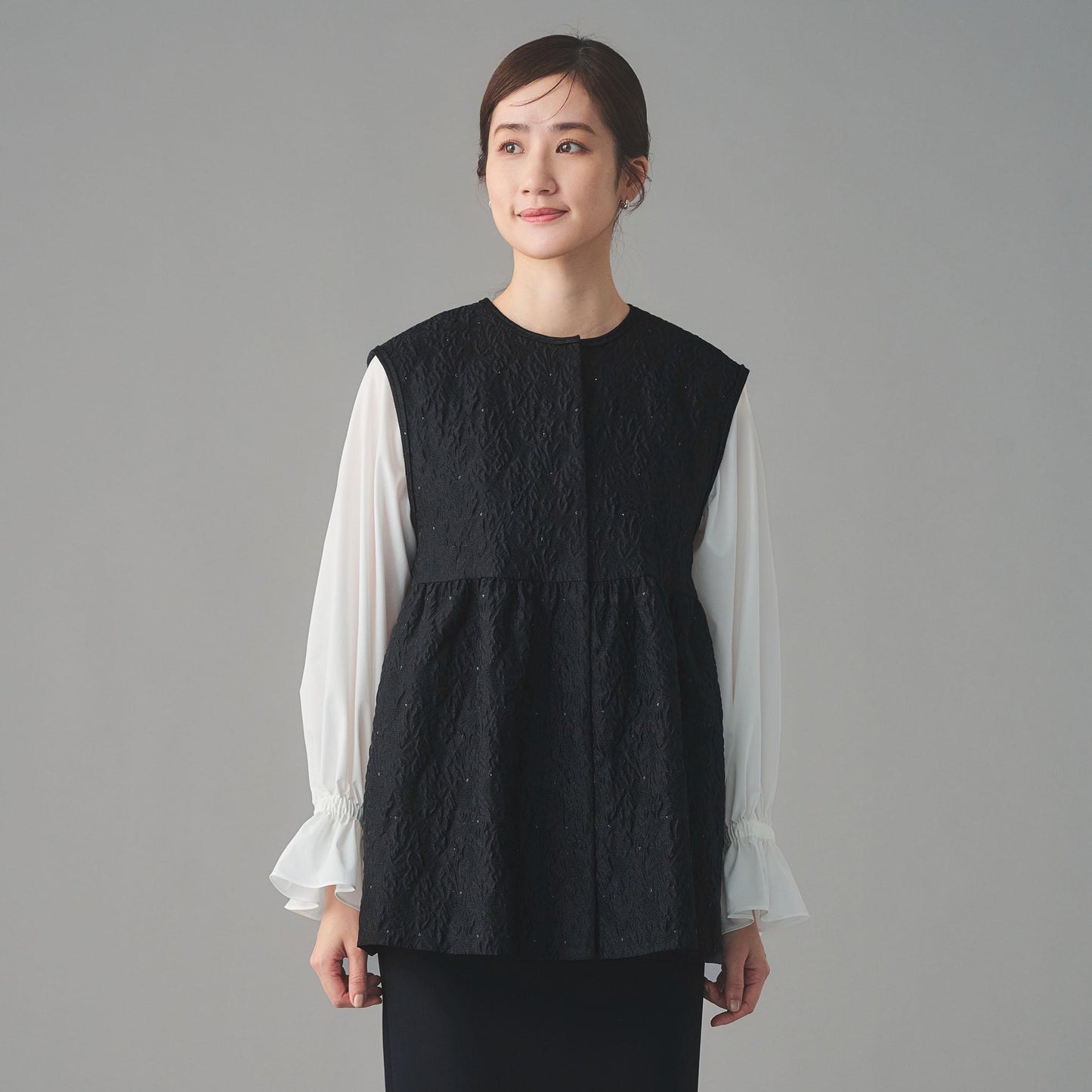 GISHA 2トーン ジャガード ベスト