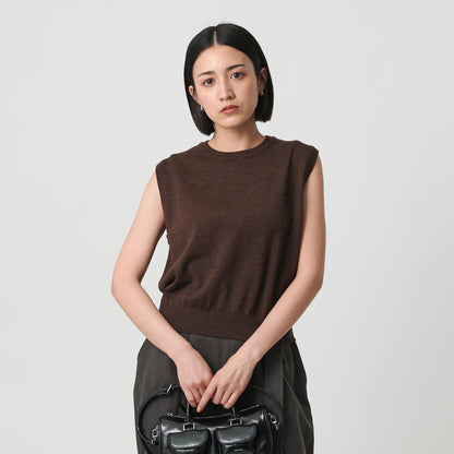 ウール アーガイル&ソリッドベスト