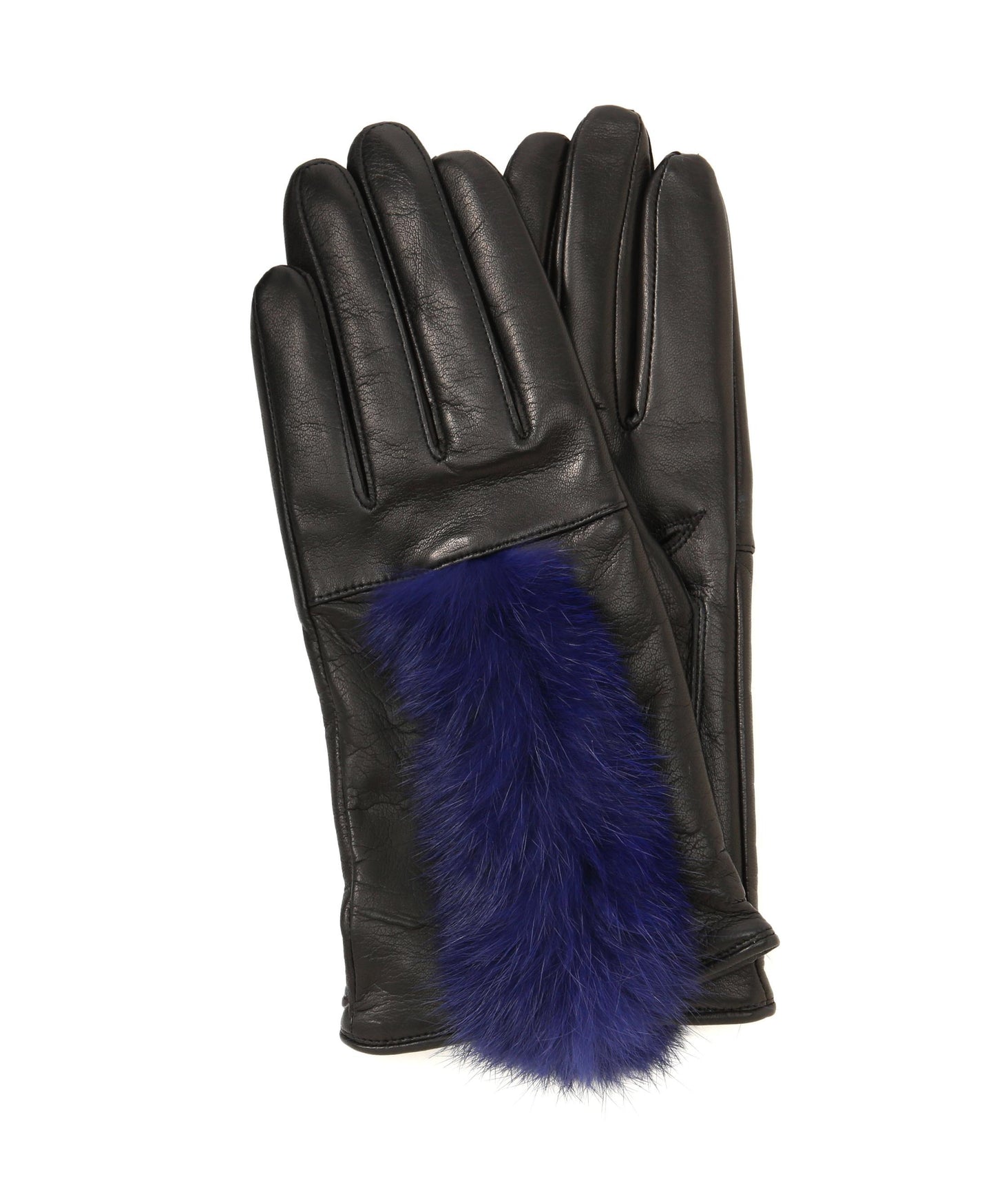 ファー×レザーグローブ