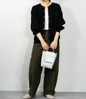 ドットボタンニットカーディガンブルゾン