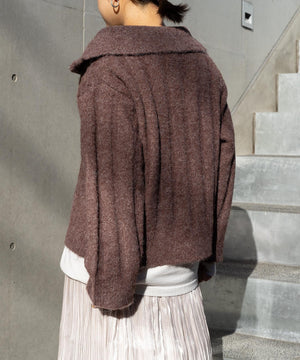 ハーフジップニット