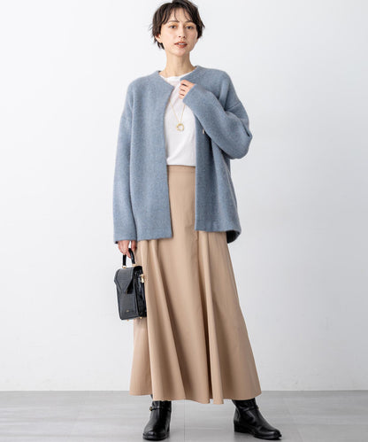 ラクーンブレンドダブルフェイス ニット アウター