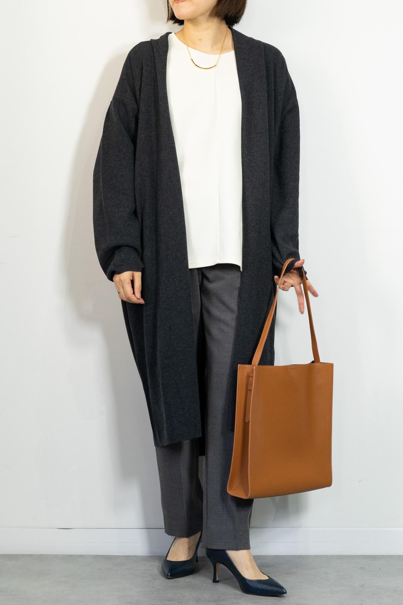 着流しニットコーディガン