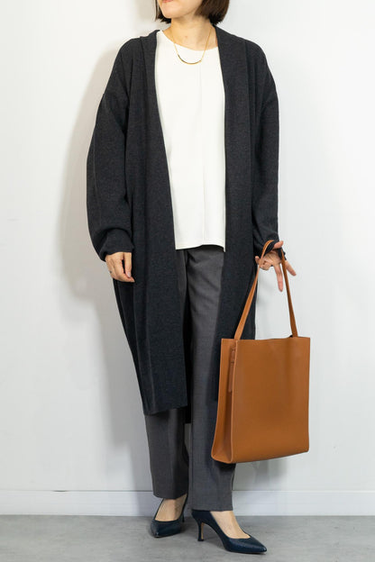 着流しニットコーディガン