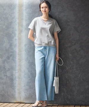 LIGHT DENIM バレルワイド パンツ