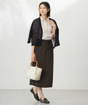 SHEER LIGHT KNIT Vネック カーディガン