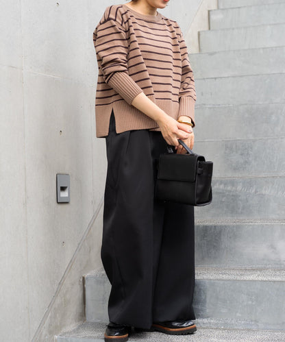 ボーダー柄ニット