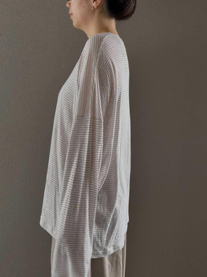 リネンボーダールーズロンT