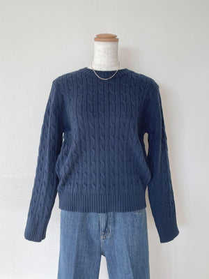 コンパクトケーブルニット