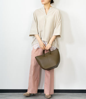 レースドッキングスキッパーブラウス