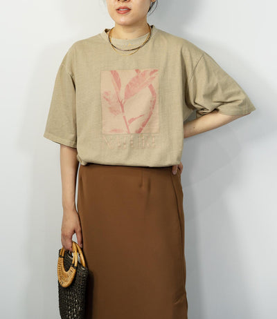 ボタニカルプリントオーバーTシャツ
