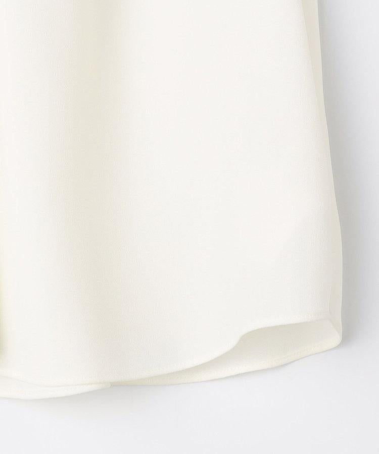 ウォッシャブルストレッチジョーゼットボウタイ風ブラウス