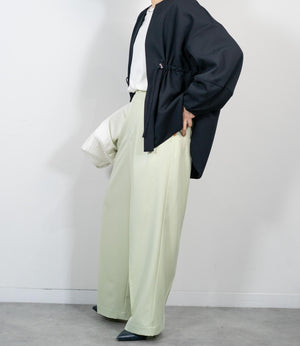 センタープレスセミワイドパンツ