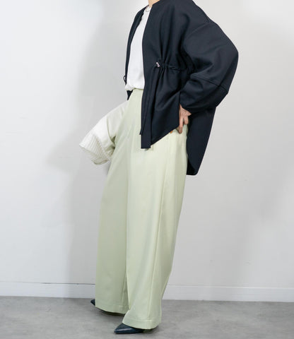 センタープレスセミワイドパンツ