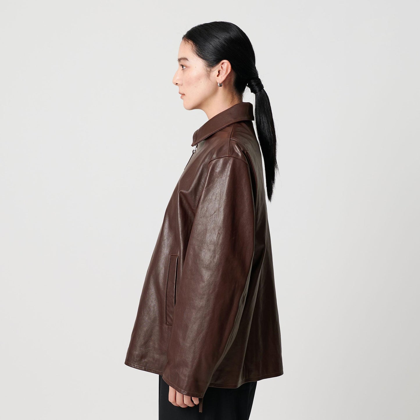 シープレザー フロントジップ ジャケット