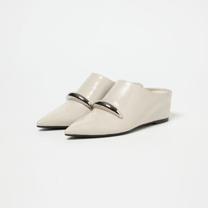 ＜SY＞ ポインテッドインヒールウェッジミュール サンダル55↑