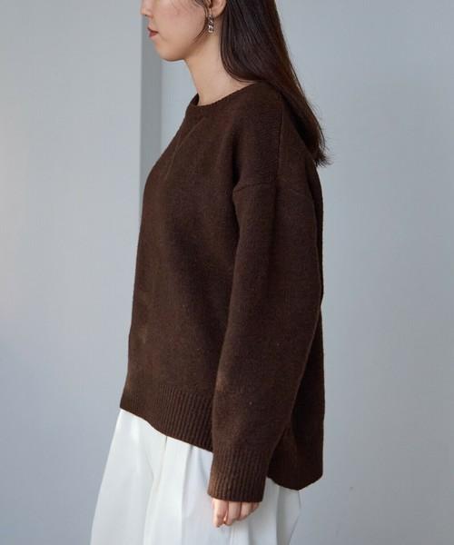 ウール混ガゼットニット