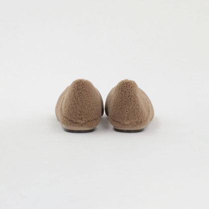 スクエア 2WAY フラットシューズ（ベージュ）