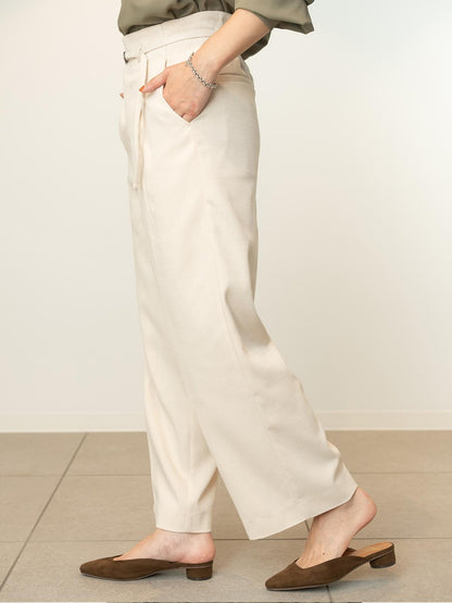 9分丈ハイウエストワイドパンツ