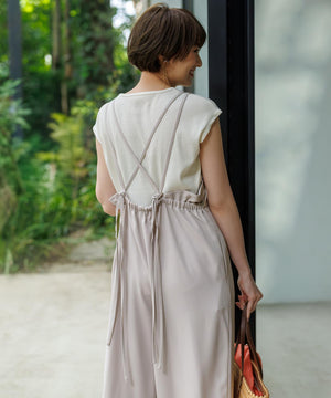 プルオーバー×キャミサロペットセット