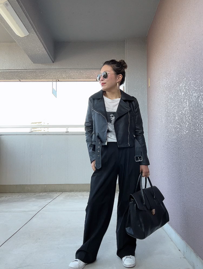 クロップドライダースジャケット