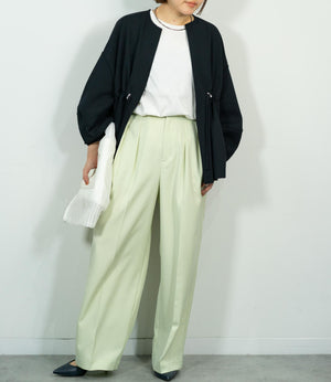 カットジョーゼットウエストマークブルゾン