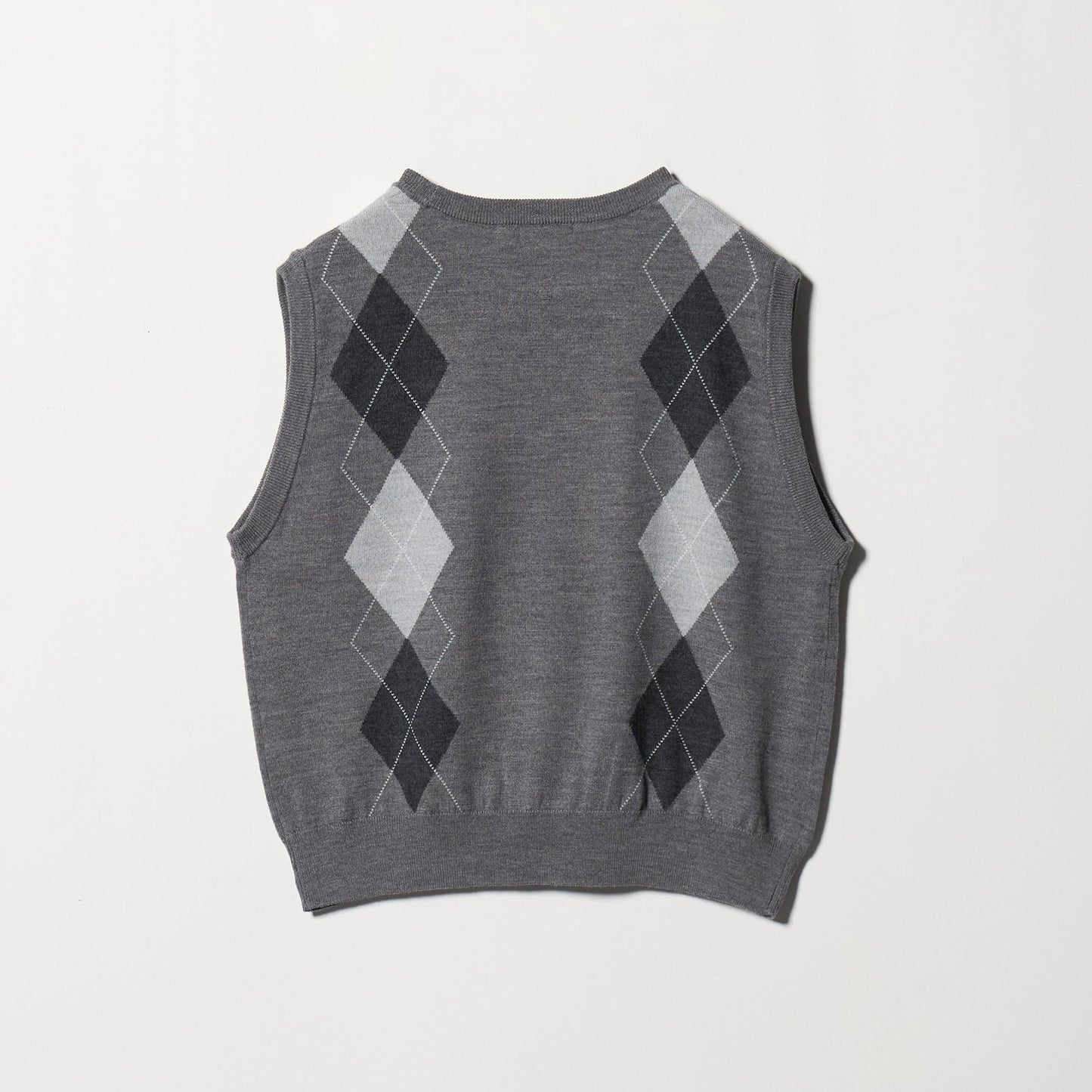 ウール アーガイル&ソリッドベスト