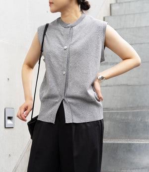 ラメニットベストトップス